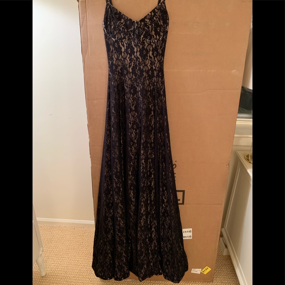 Norma Kamali Black Lace Gown